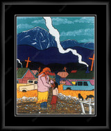 For You, Grandma 831969 - Moulding MS500   3/4" Black Cube Mat Rag CR1577  Raven Black Mat 2 Rag CR1577  Raven Black Regular Glass Glass Manila Board (Very Thin) Back 