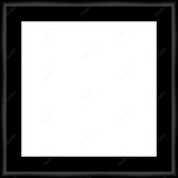 Empty frame for paper item 1027826 - Moulding MS500   3/4" Black Cube Mat Rag CR1577  Raven Black Regular Glass Glass Manila Board (Very Thin) Back 