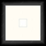 Empty frame for paper item 1070458 - Moulding MS500   3/4" Black Cube Mat Essentials White Core Polar White Regular Glass Glass Manila Board (Very Thin) Back 