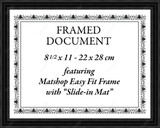 Blank Certificate for fit 1078821 - Moulding 7900  Small Black Step Float Frame 