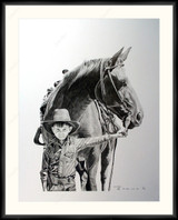 Big Horse, Little Man 1081823 - Moulding MS500   3/4" Black Cube Mat Essentials White Core Polar White Regular Glass Glass Manila Board (Very Thin) Back 