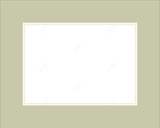 Custom Mats 1099086 - Mat Essentials White Core CBW253 Pale Laurel Mat 2 Essentials White Core CBW251 Antique White 