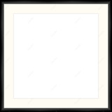 Empty frame for paper item 812857 - Moulding MS500   3/4" Black Cube Mat Essentials White Core Polar White Regular Glass Glass Manila Board (Very Thin) Back 