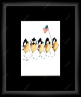 Marching Chicks 813223 - Moulding MS500   3/4" Black Cube Mat Rag CR1577  Raven Black Regular Glass Glass Manila Board (Very Thin) Back 