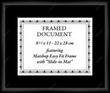 Blank Certificate for fit 813262 - Moulding MS500   3/4" Black Cube Mat Rag CR1577  Raven Black Regular Glass Glass Manila Board (Very Thin) Back 