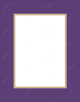 Custom Mats 814784 - Mat Essentials White Core CBW120 Purple Iris Mat 2 Essentials White Core CBW577 Classic Gold 