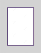 Custom Mats 814785 - Mat Essentials White Core CBW802 Mid Gray Mat 2 Essentials White Core CBW120 Purple Iris 