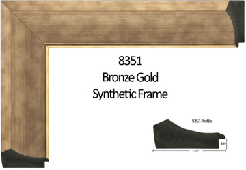 2 1/2" Bronze Gold Synthetic Wood Frame (#8351)