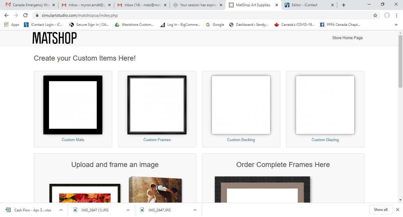 Ordering any custom size online Art Supplies