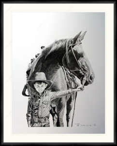 Big Horse, Little Man 831989 - Moulding MS500   3/4" Black Cube Mat Essentials White Core Polar White Mat 2 Essentials White Core Polar White Regular Glass Glass Manila Board (Very Thin) Back 