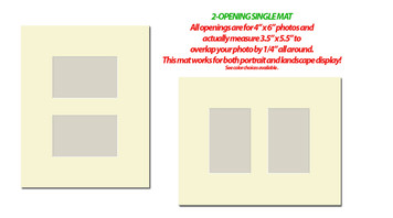 11 x 14 Photo Mat with 2 openings (4x6) (Pack of 10)(Multi-opening - 1114_246)