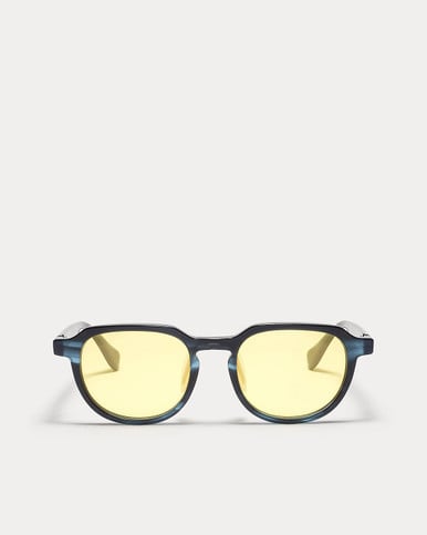 Article One Moon BLUE WAVES w/YELLOW NON-POLARIZED LENS Front