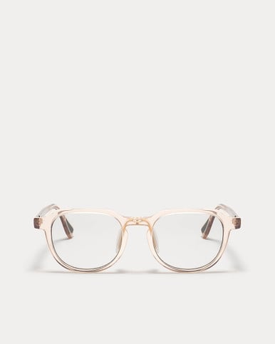 Article One Moon VINTAGE BLUSH CRYSTAL w/GREY PHOTOCHROMIC POLARIZED LENS Front