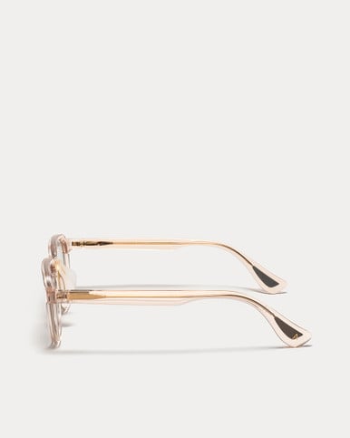 Article One Moon VINTAGE BLUSH CRYSTAL w/GREY PHOTOCHROMIC POLARIZED LENS Side