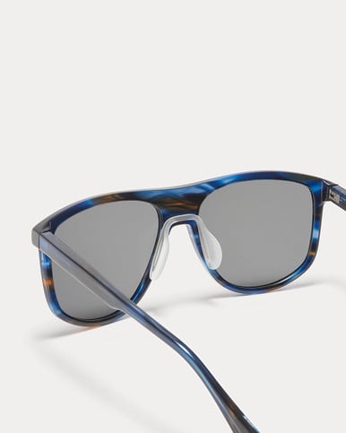 Article One Anchor Navy Horn W/Dark Grey Polarized Lens Detail