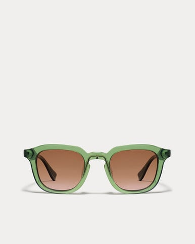 Article One Hoffman Leaf Green w/Pink to Brown Ombre Polarized Lens Front