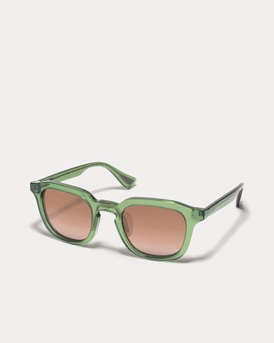 Article One Hoffman Leaf Green w/Pink to Brown Ombre Polarized Lens Angled