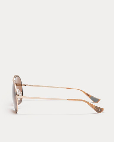 Article One Summit GOLD w/DARK BROWN CR39 POLARIZED LENS Side