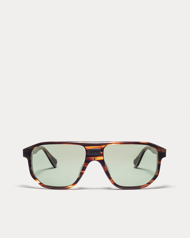 Article One GTGlass 2.0 HAVANA w/POLARIZED GREEN LENSES Front