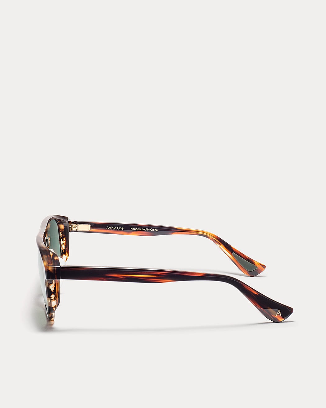 Article One GTGlass 2.0 HAVANA w/POLARIZED GREEN LENSES Side