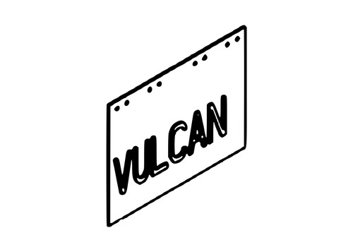 Vulcan 810 Power Tilt Mud Flap part 891000001 - parts manual drawing
