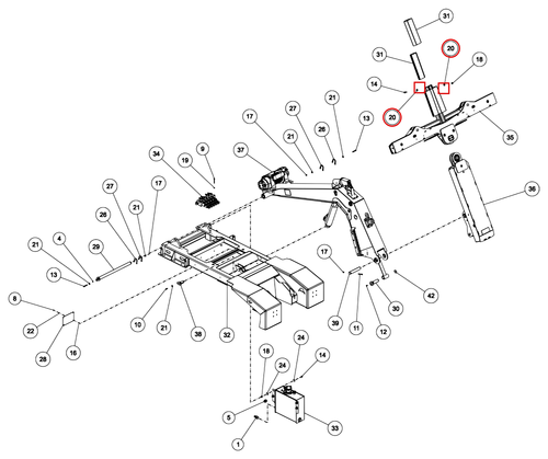 Vulcan 812 basic unit assembly diagram showing part 0400467 at item 20