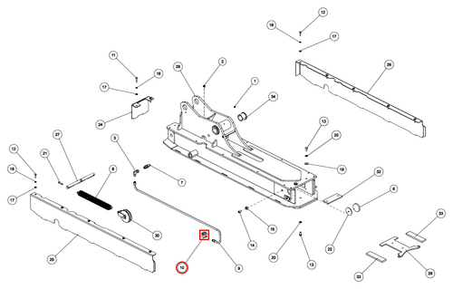 Vulcan 812 wheel lift assembly diagram showing part 0311716 at item 10