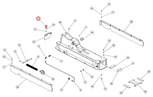 Vulcan 812 wheel lift assembly diagram showing part 0400057 at item 11