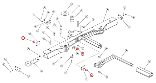Vulcan 812 crossbar assembly diagram showing part 0400079 at item 6