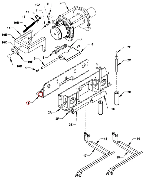 Century Series 10 Gen 2 Mounting Frame Weldment - Front - where