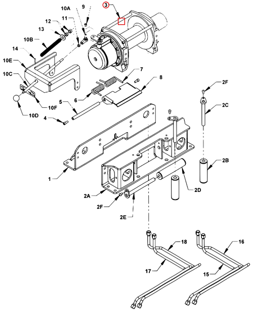 Century Series 10 Gen 2 Winch 9K, 8 in. Drum Manual Shift - where