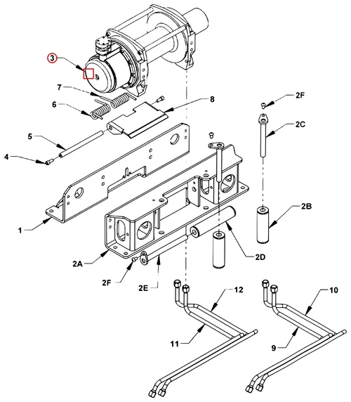 Century Series 10 Gen 2 Winch 9K, 8 in. Drum Air Shift - where
