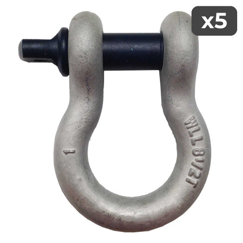 3/4" Carbon Screw Pin Anchor Shackle (5-Pack)