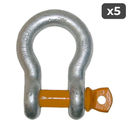 7/8" Alloy Screw Pin Anchor Shackle (5-Pack)