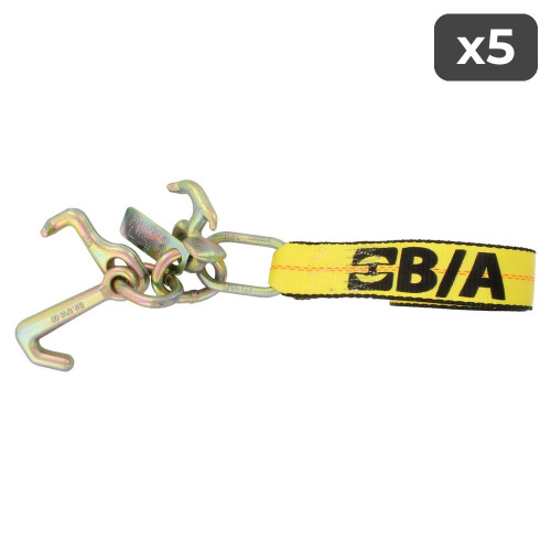 2" Mini J, R, & T Hook Cluster Strap - 8 ft (5-Pack)