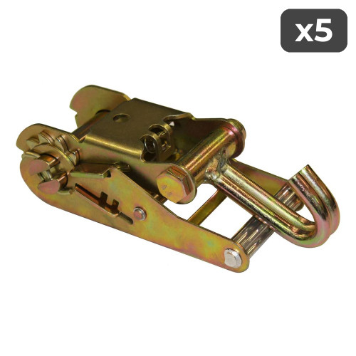 2" Standard Ratchet w/Double J Hook (5-Pack)