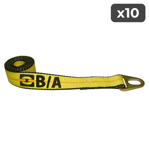 2" x 8' Wheel Lift Strap w/Grab Plate (10-Pack)