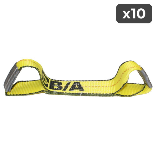 Sewn-Eye Short Strap For 8-Point Tie-Down System (10-Pack)