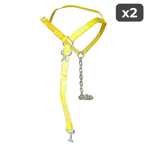 1" Cross Strap & T Hook Vinyl Coated Basket Strap (2-Pack)