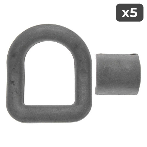 1" Forged Curved Steel D-Ring (5-Pack)