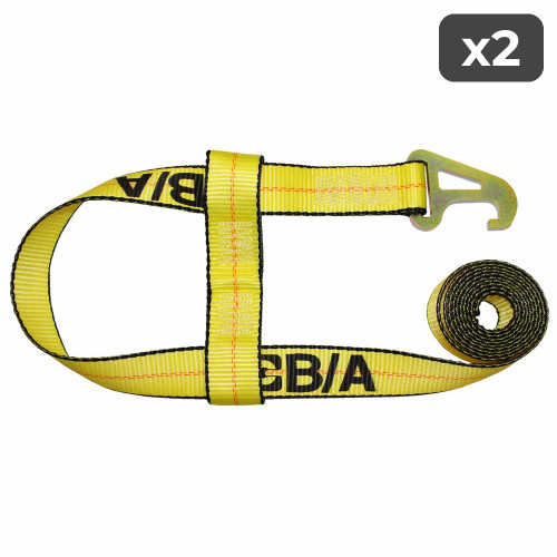 2" x 10' Flat Hook 2-Piece Quick Pick Strap (2-Pack)