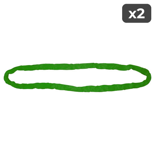 Green Round Sling - 12 ft (2-Pack)