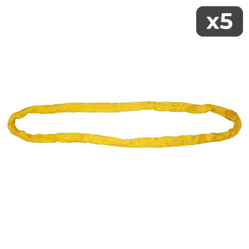 Yellow Round Sling - 4 ft (5-Pack)