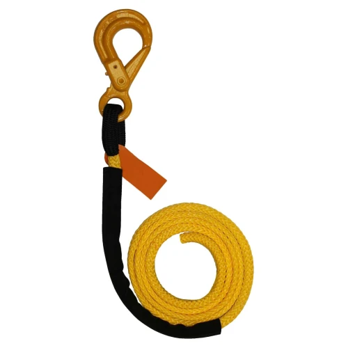 7/16" x 100' Synthetic Rope Winch Line w/Self-Locking Hook