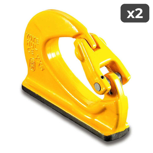 2T Yoke Grade 80 Excavator Weld-On Hook (2-Pack)