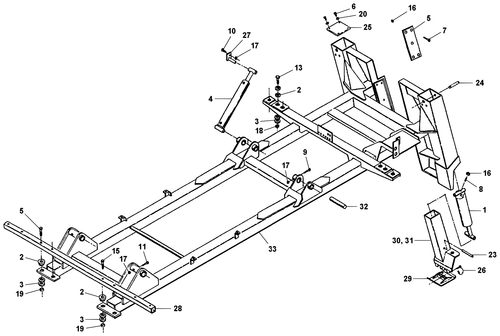 Challenger CH-45 Screw, 3/4"-10 x 2-1/2" Hex HD Cap Grade 8 - diagram
