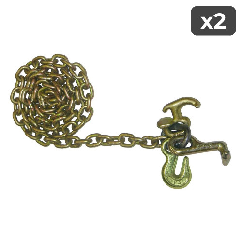 1/4" Grab, R, & T Hook Chain - 6 ft (2-Pack)