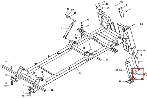 Challenger CH-45 Shaft, Lower Jack - where it fits