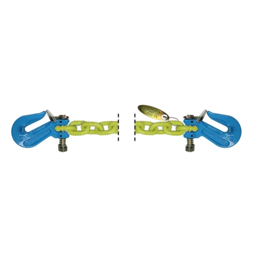 3/8" Grade 100 Twist Lock Cradle Grab Hook Hi-Viz Chain - 10 ft