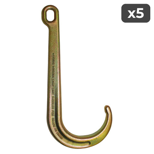 15" Classic Style J Hook on Link (5-Pack)
